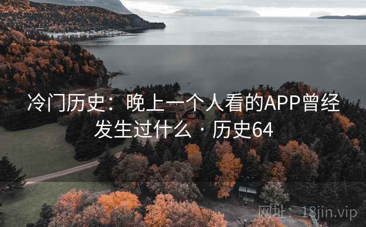 冷门历史：晚上一个人看的APP曾经发生过什么 · 历史64